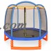 Best Choice Products 7ft Kids Outdoor Round Mini Trampoline w/ Enclosure Safety Net Pad, Built-In Zipper - Multicolor   